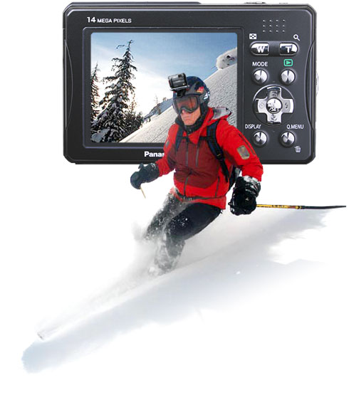 Skifahren mit einer Panasonic Outdoor Kamera