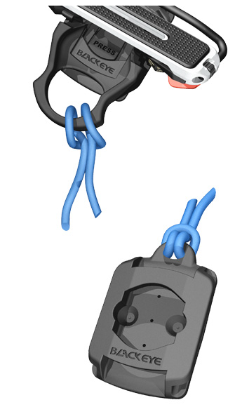 Illustration of securing options with the safety leash